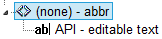 abbr with text of API